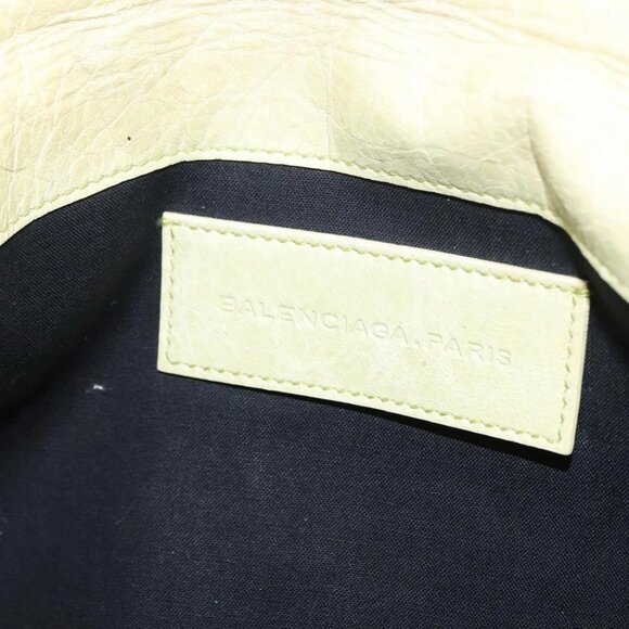 BALENCIAGA The Giant Envelope Bag Leather Silver Light Green - Picture 15 of 16